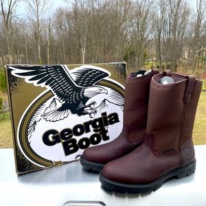 Georgia Boot Homeland Waterproof Wellington Work Boot Mens 10M